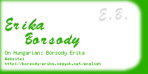 erika borsody business card